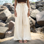 Biege linen pants