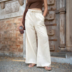 Biege linen pants