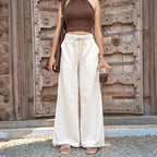 Biege linen pants